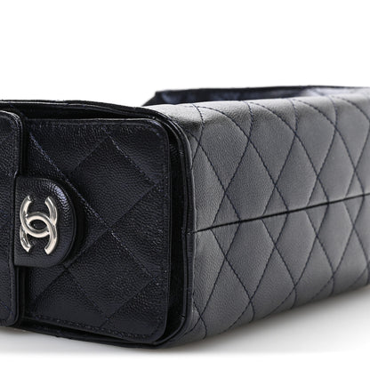 Chanel Metallic Caviar Quilted Mini Chanel 25 Handbag Dark Blue 9 of 11