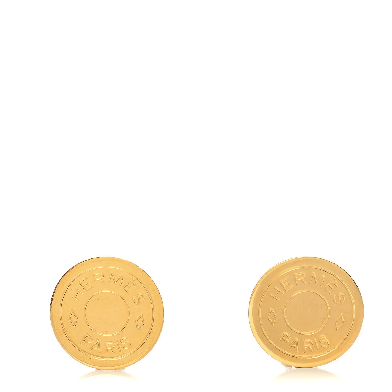 Hermes Clou De Selle Clip On Earrings Gold 1 of 5