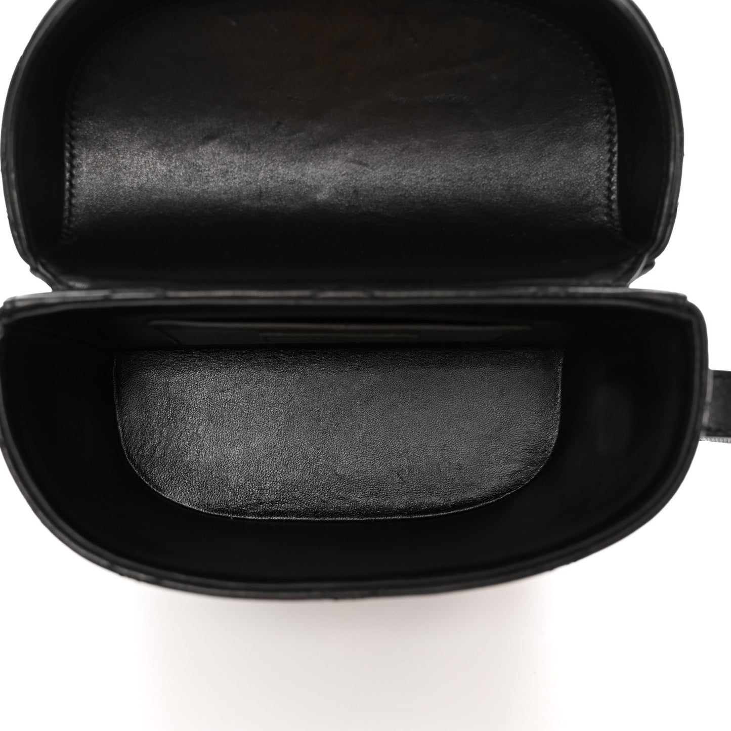 Lambskin Quilted Monogram June Box Bag Black