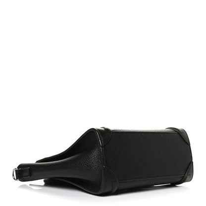 Celine Drummed Calfskin Nano Luggage Black 4 of 12