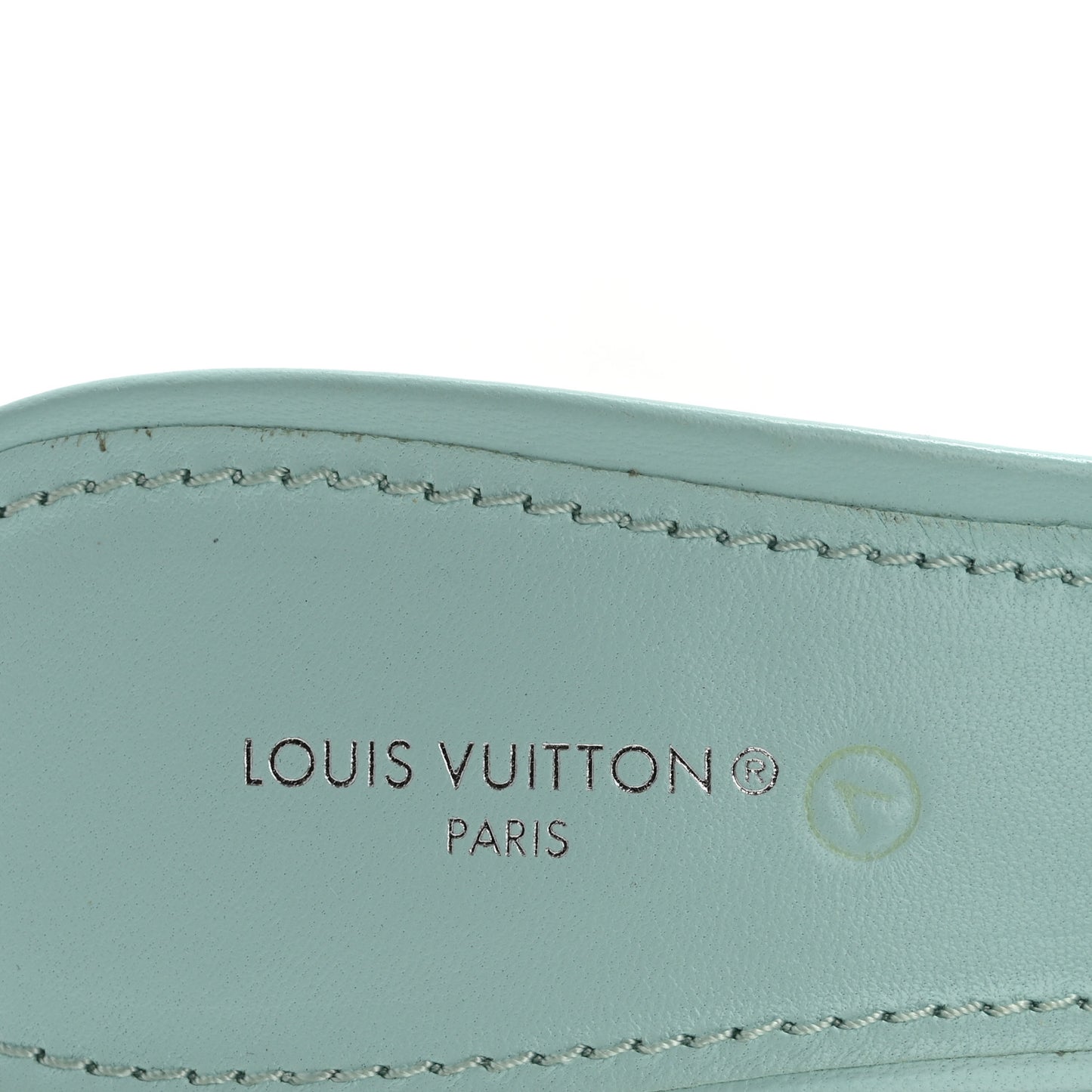 Lambskin Embossed Monogram Revival High Heel Mules 40 Light Blue