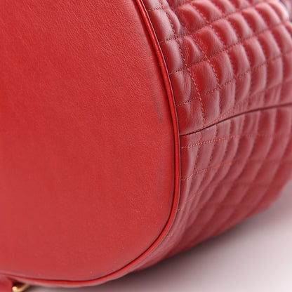 Celine Calfskin Quilted Small C Backpack Red 12 of 14