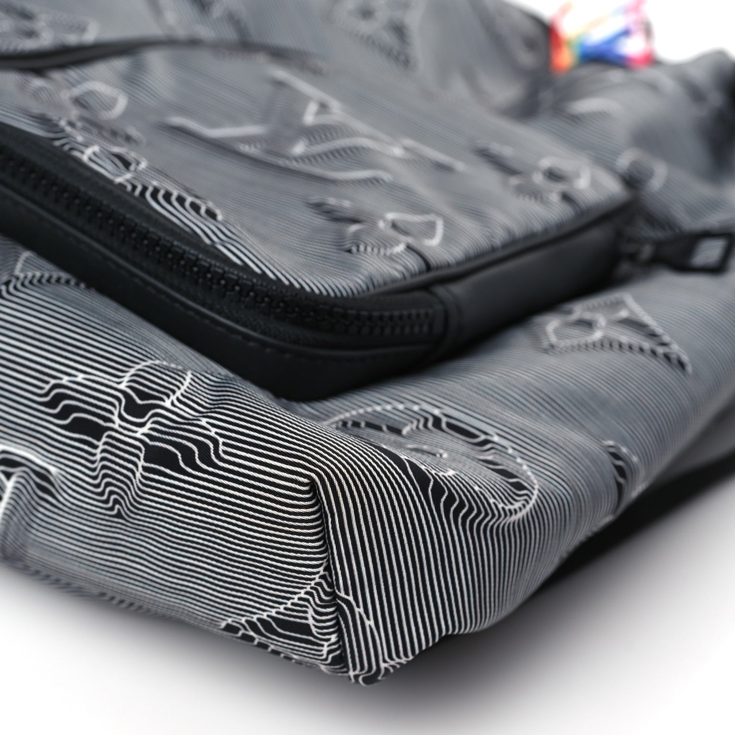 Louis Vuitton Monogram 3D 2054 Drawstring Backpack Grey Black 9 of 9