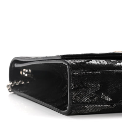 Saint Laurent Metallic Fabric Camouflage Medium Classic Monogram Kate Tassel Satchel Black 10 of 12