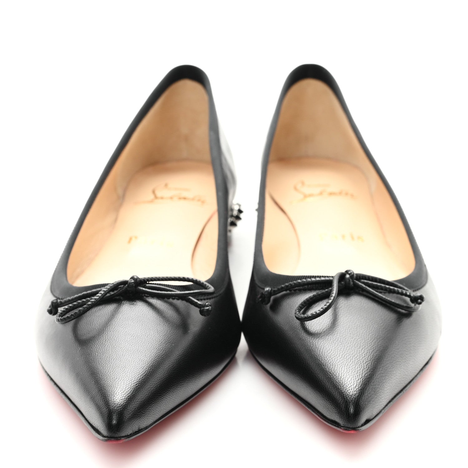 Christian Louboutin Nappa Spiked Hall Flats 36 Black 2 of 8