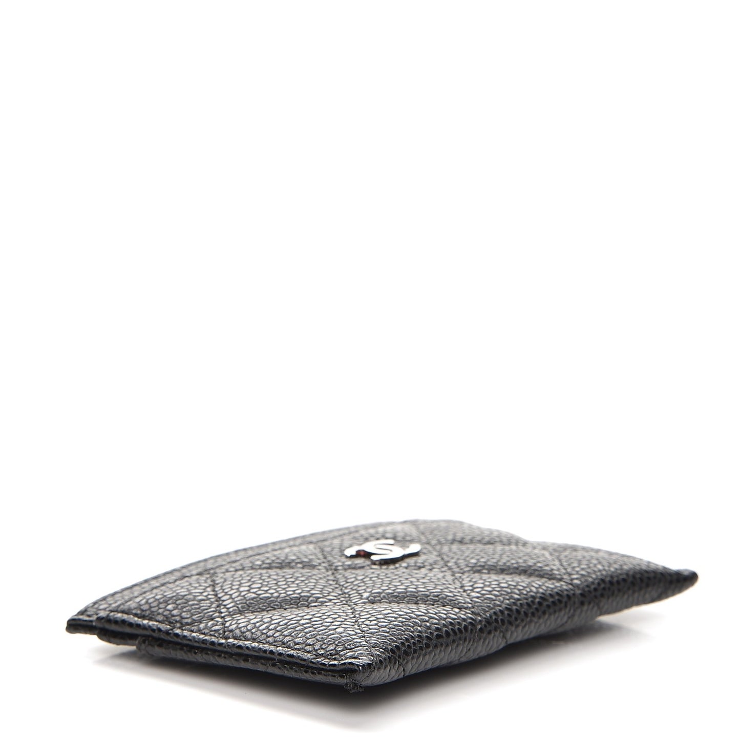 Caviar Quilted Card Holder Black