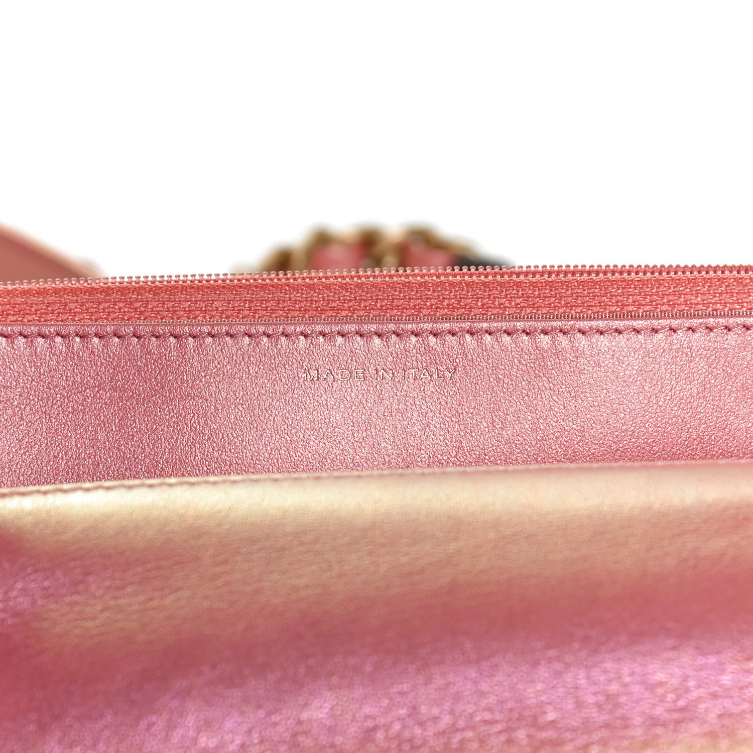 Chanel Iridescent Calfskin Quilted Chanel 19 Wallet On Chain WOC Pink 7 of 11