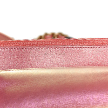 Chanel Iridescent Calfskin Quilted Chanel 19 Wallet On Chain WOC Pink 7 of 11