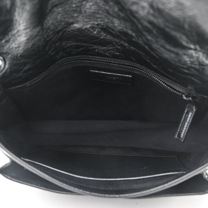 Saint Laurent Crinkled Calfskin Matelasse Monogram Medium Niki Chain Satchel Black 5 of 9