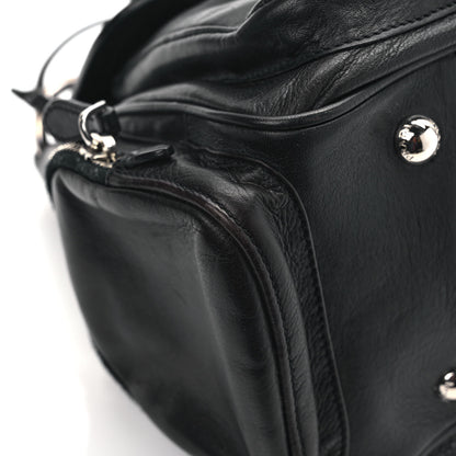 Prada Cervo Antik Easy A Foldover Pushlock Flap Shoulder Bag Black 10 of 14