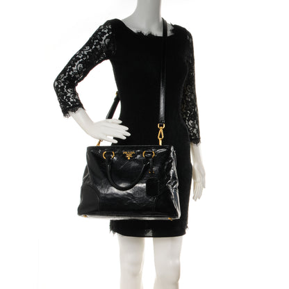 Prada Vitello Shine Tote Nero Black 2 of 9