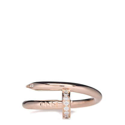 Cartier 18K Pink Gold Diamond Juste Un Clou Ring 52 6 1 of 6