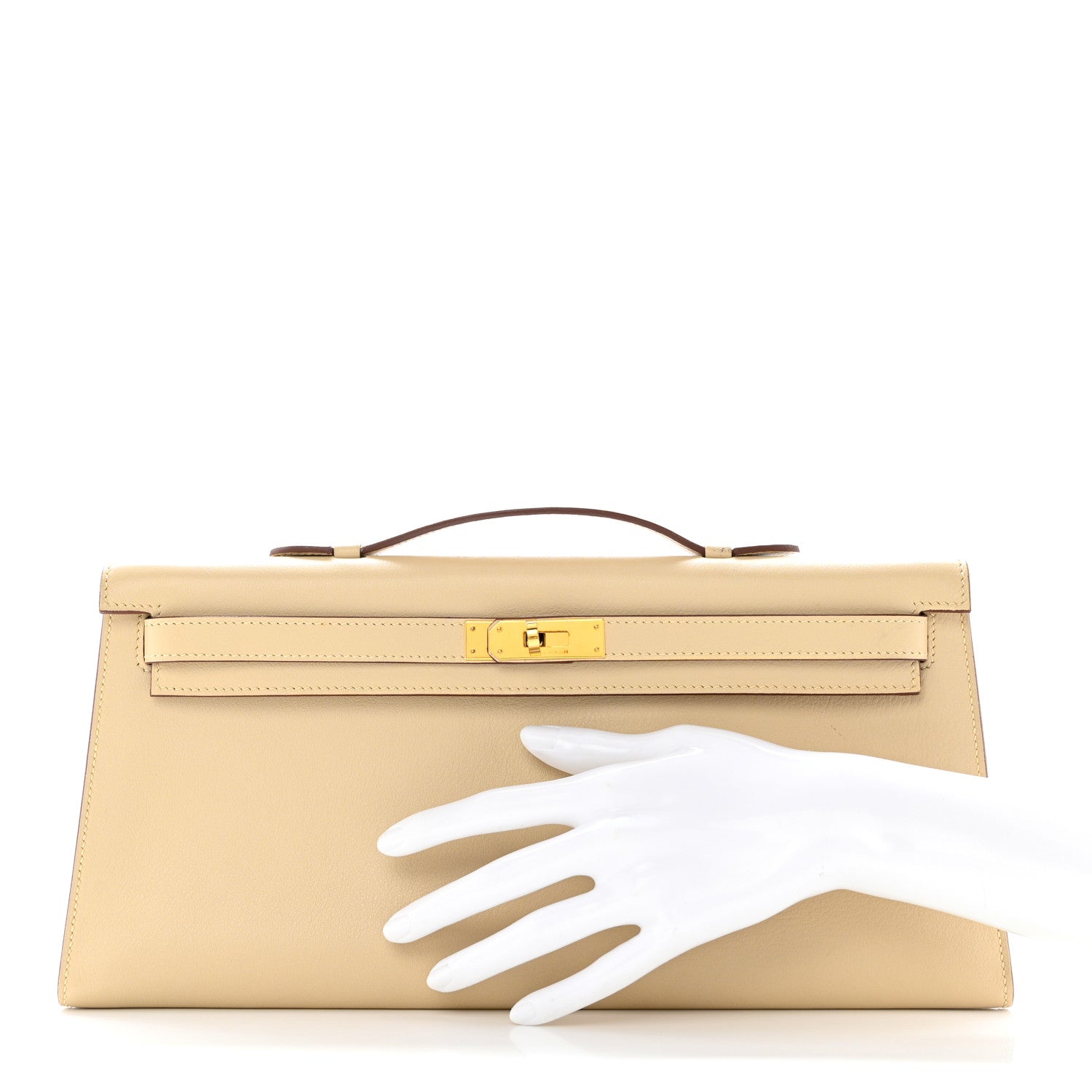 Hermes Swift Kelly Longue Clutch Pochette Parchemin 2 of 7