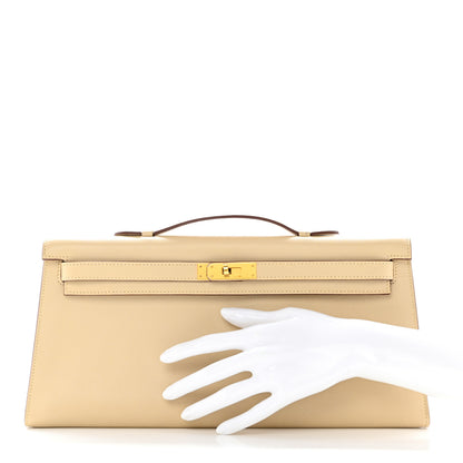 Hermes Swift Kelly Longue Clutch Pochette Parchemin 2 of 7