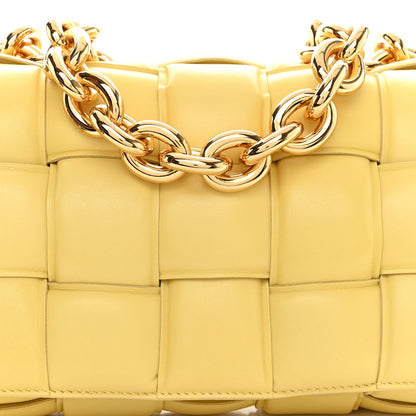 Bottega Veneta Lambskin Maxi Intreccio Padded Chain Cassette Crossbody Bag Corn 7 of 9