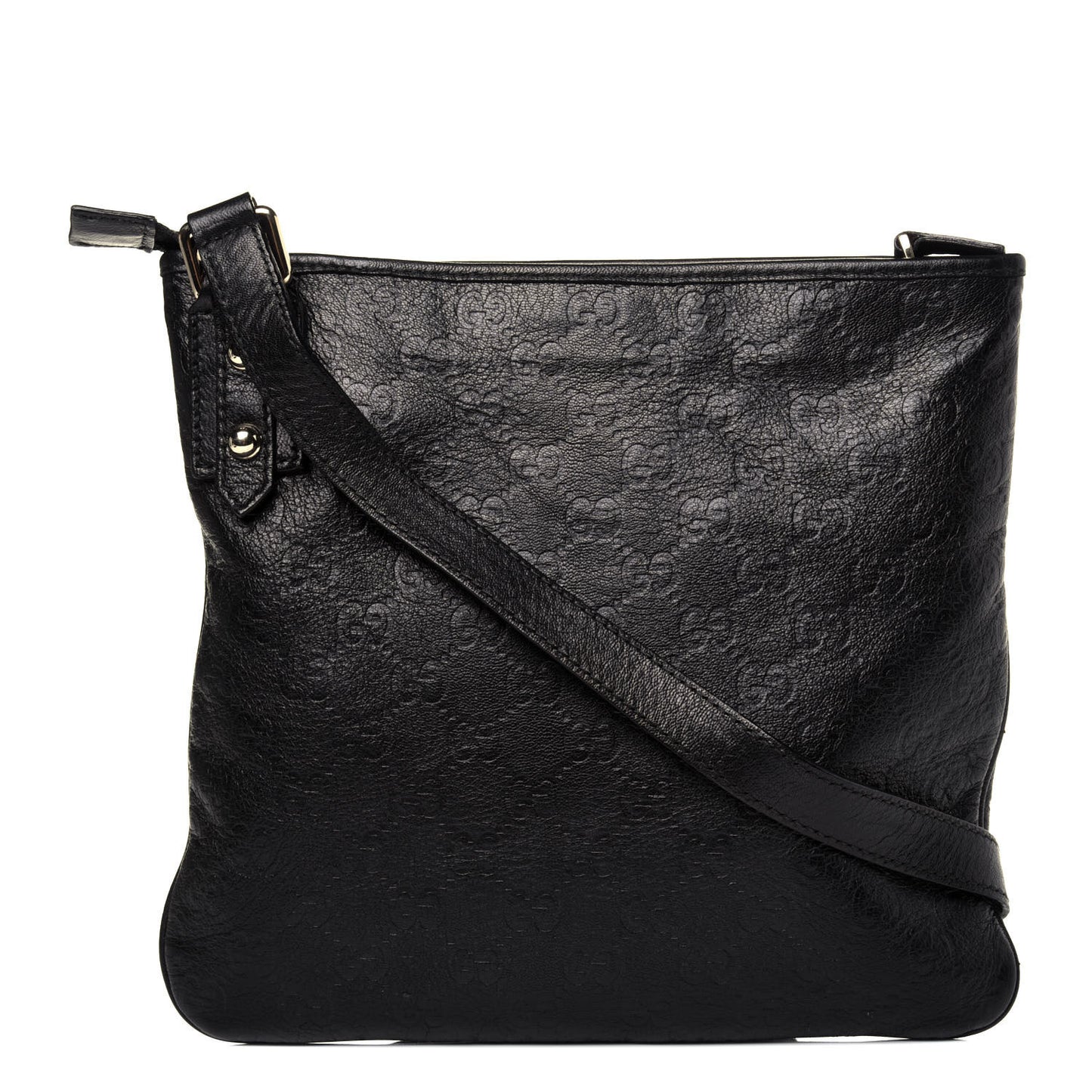 Guccissima Flat Messenger Bag Dark Brown