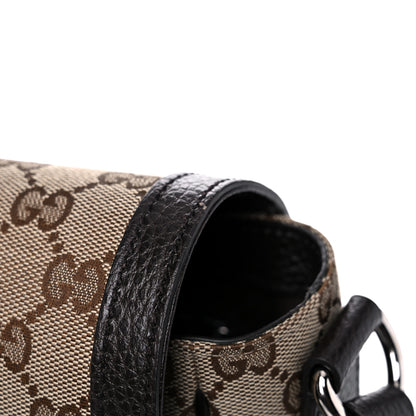 Gucci Monogram Large Flap Messenger Bag Beige Dark Brown 15 of 17