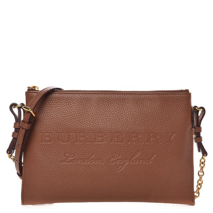Burberry Soft Grain Hampshire Clutch Bag Brown 1 of 9