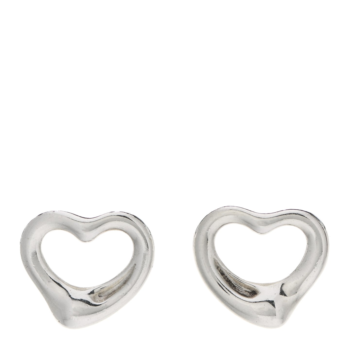 Sterling Silver 11mm Elsa Peretti Open Heart Earrings