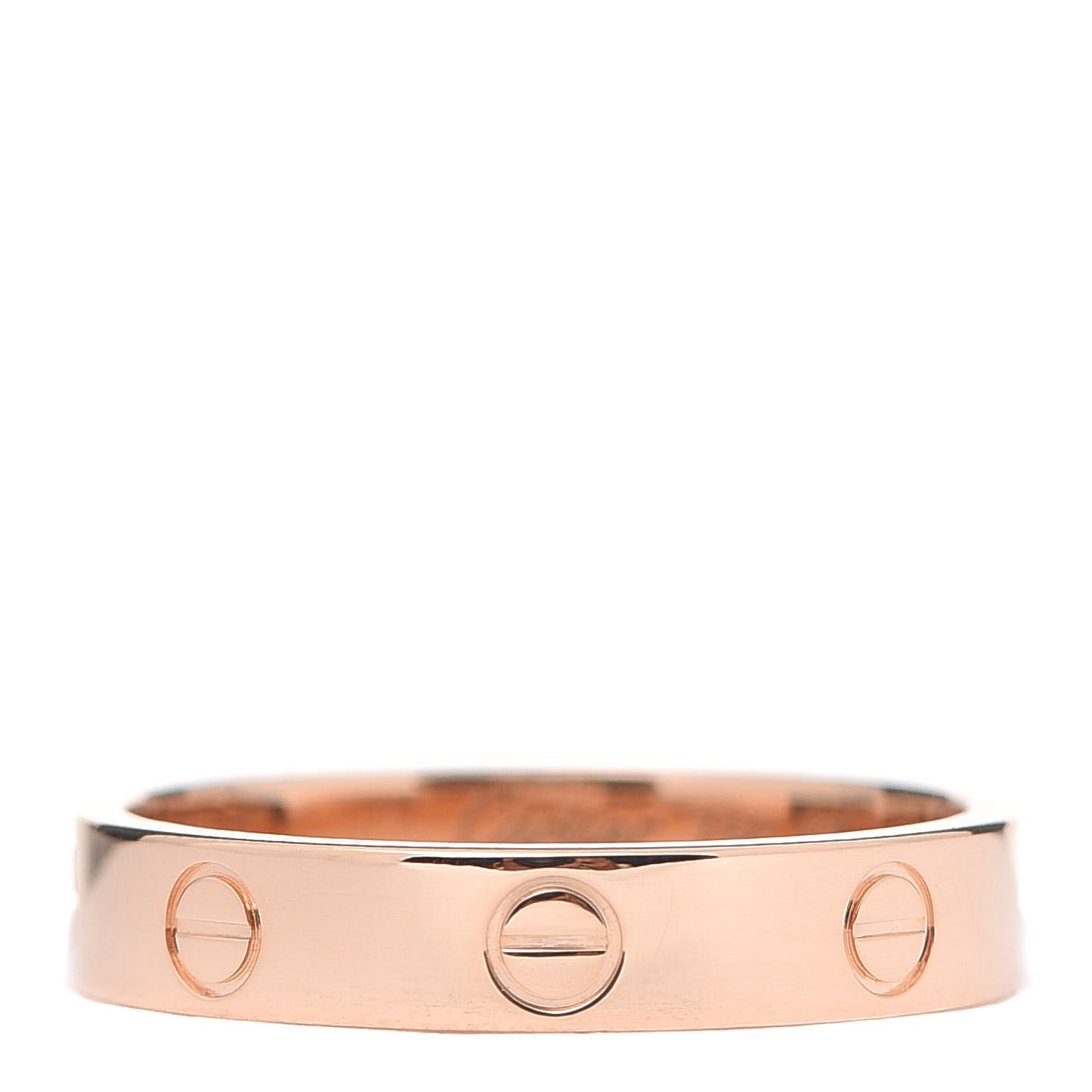 18K Pink Gold 3.5mm LOVE Wedding Band Ring 57 8