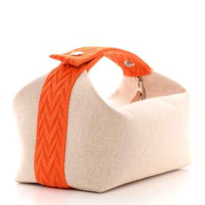 Hermes Canvas Small Bride-A-Brac Pouch Natural Orange 3 of 8
