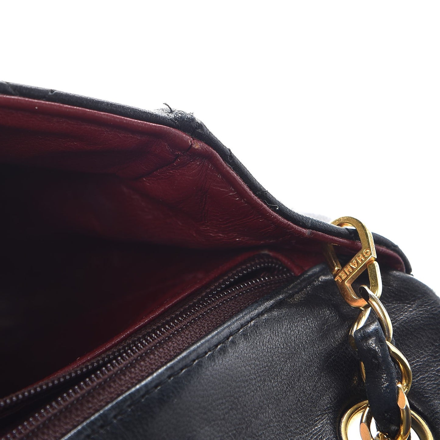 Lambskin Quilted Mini Square Flap Bag Navy