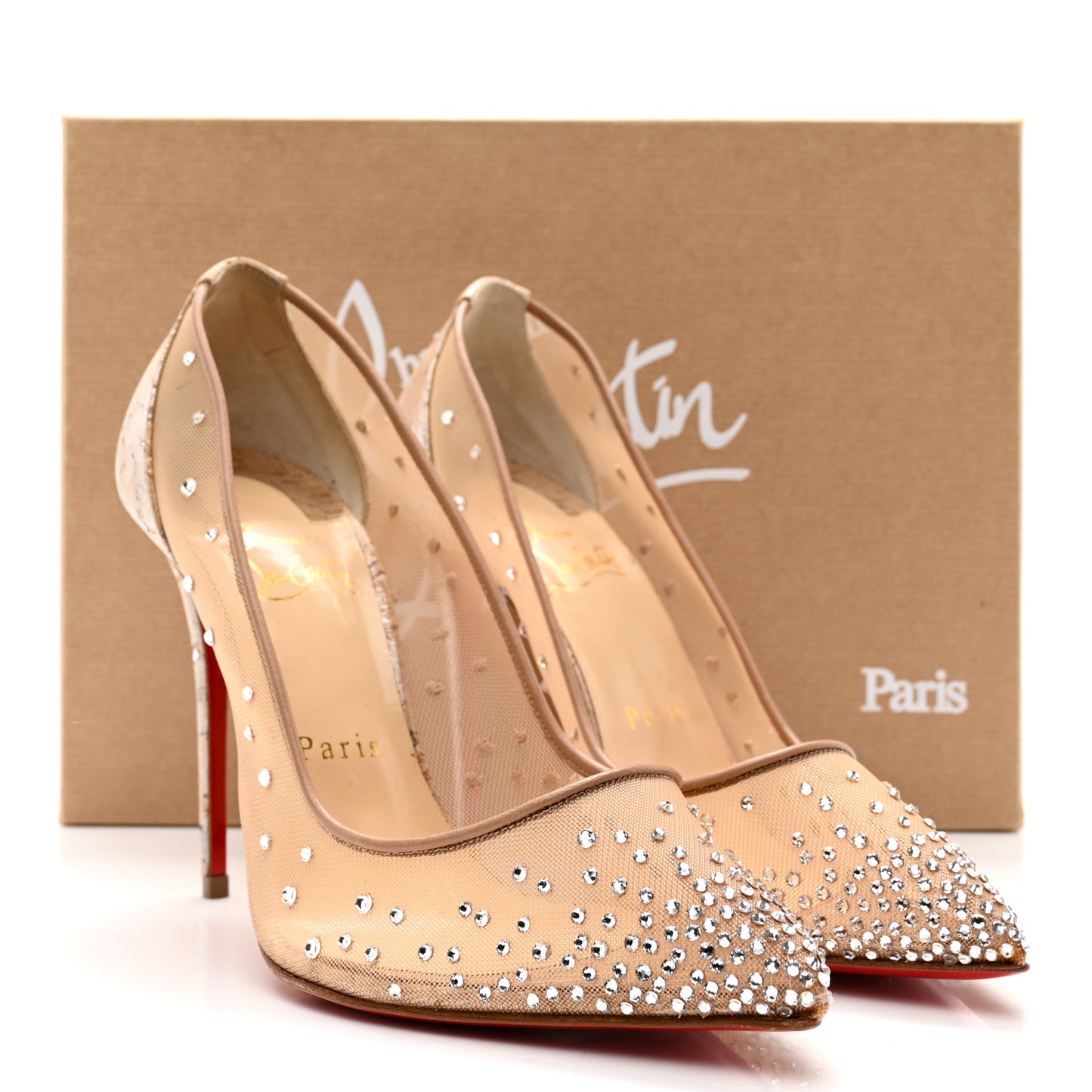 Crystal Strass Follies Leige 100 Pumps 37.5 Silver