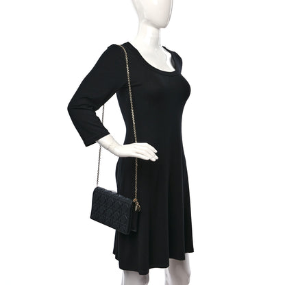 Christian Dior Lambskin Cannage Lady Dior Pouch Black 2 of 11