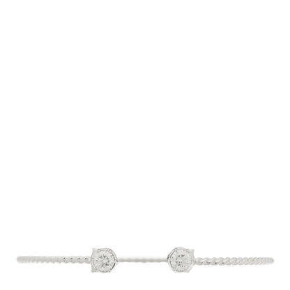 Gucci 18K White Gold Diamond Marche des Merveilles Feline Cuff Bracelet 1 of 4
