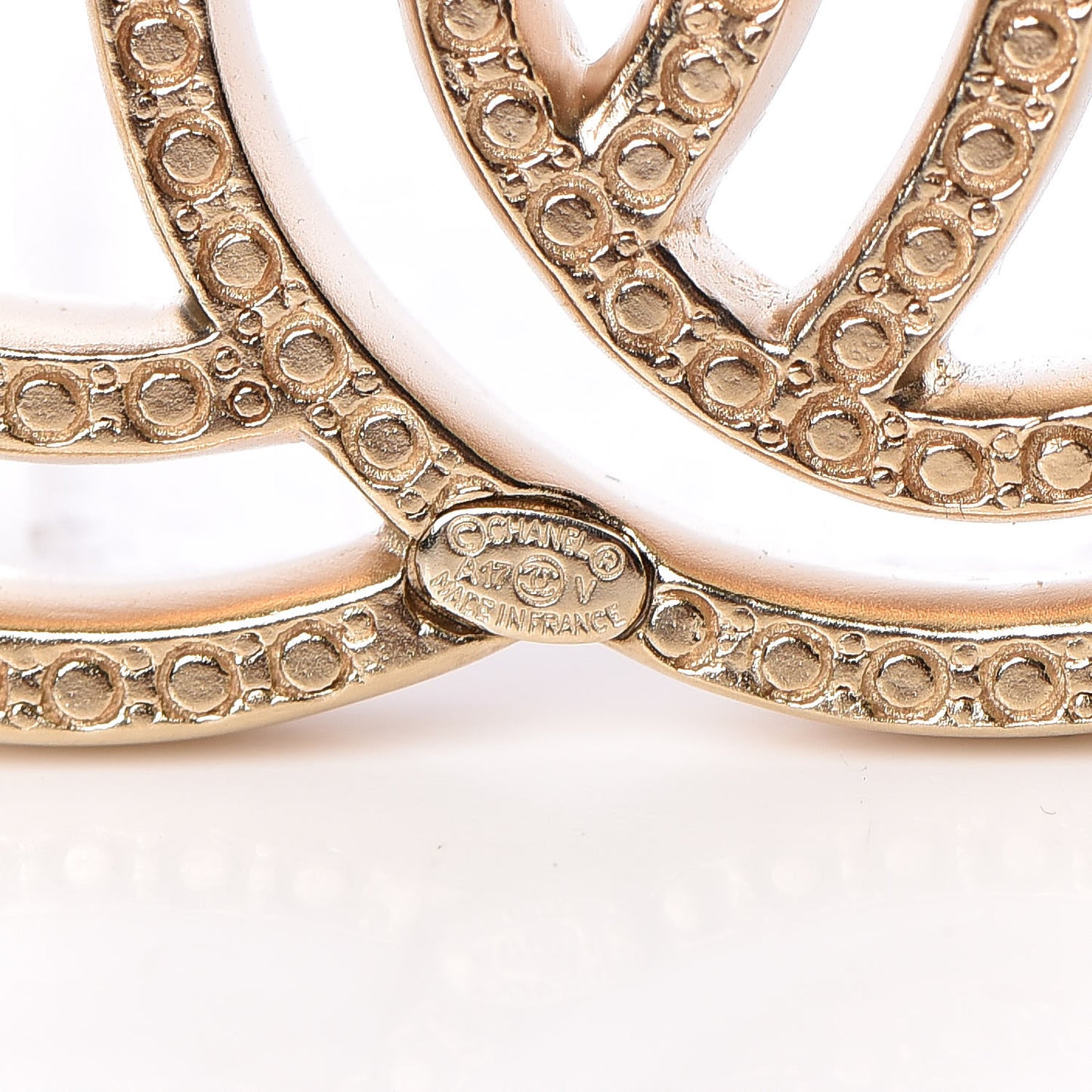 Crystal CC Brooch Gold