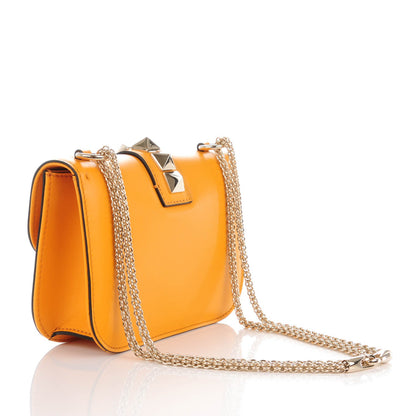 Valentino Garavani Vitello Small Glam Lock Rockstud Flap Mandarin Sorbet 3 of 7