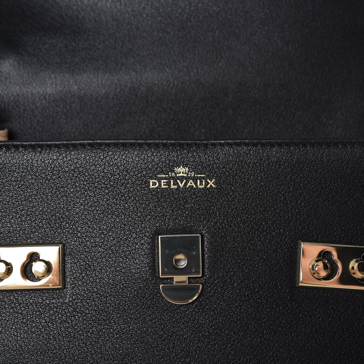 Delvaux Smooth Calfskin Mini Tempete Satchel Black 7 of 10