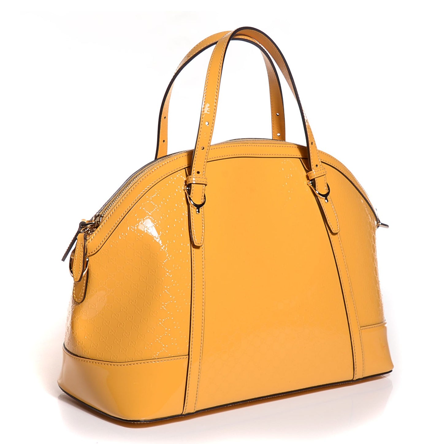 Patent Microguccissima Medium Nice Top Handle Dome Bag Bumblebee