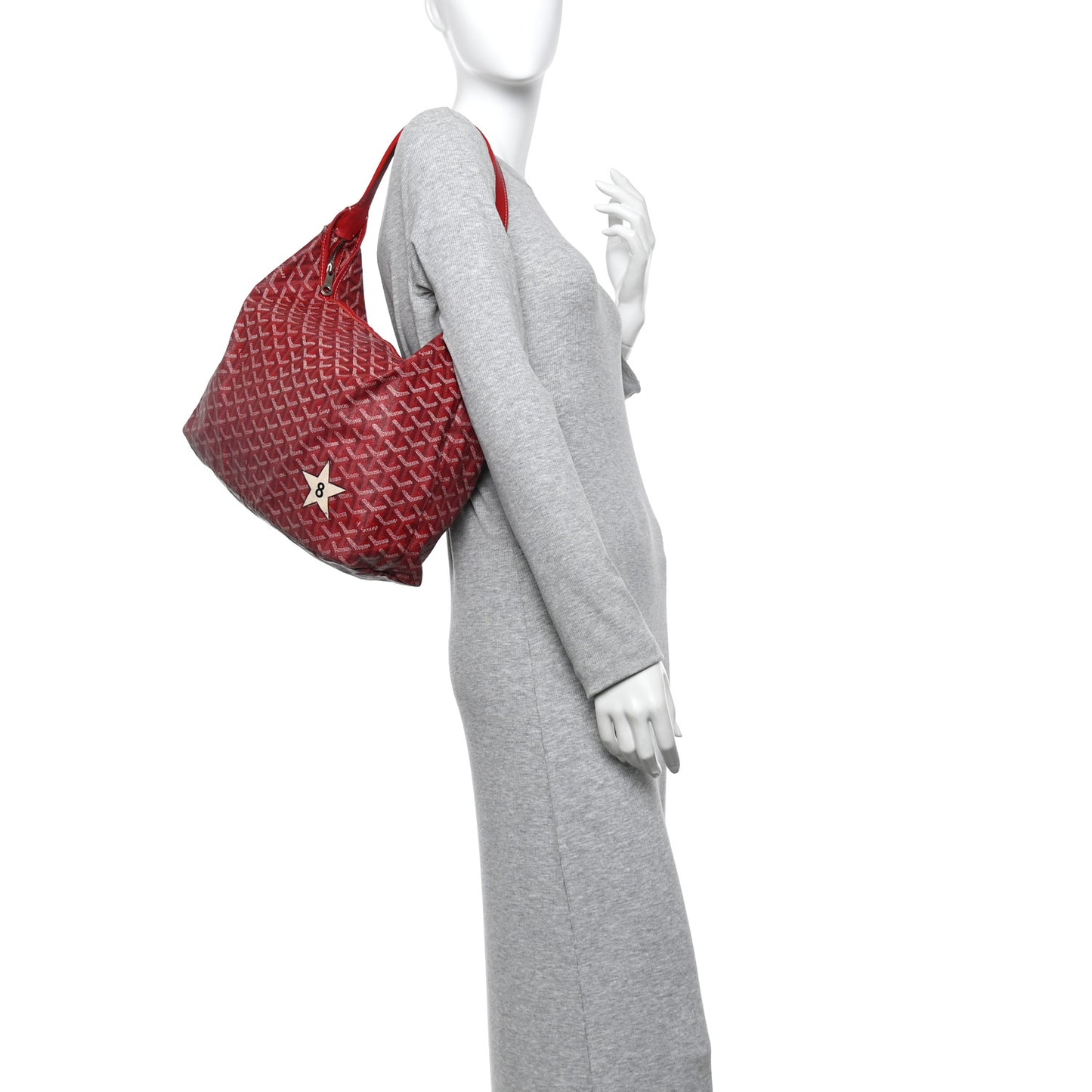 Goyardine Fidji Zip Hobo Red