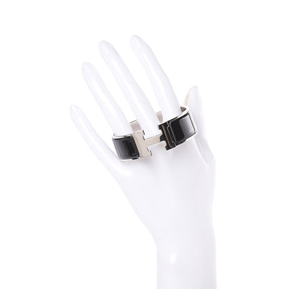 Hermes Enamel Wide Clic Clac H Bracelet PM Black 2 of 5