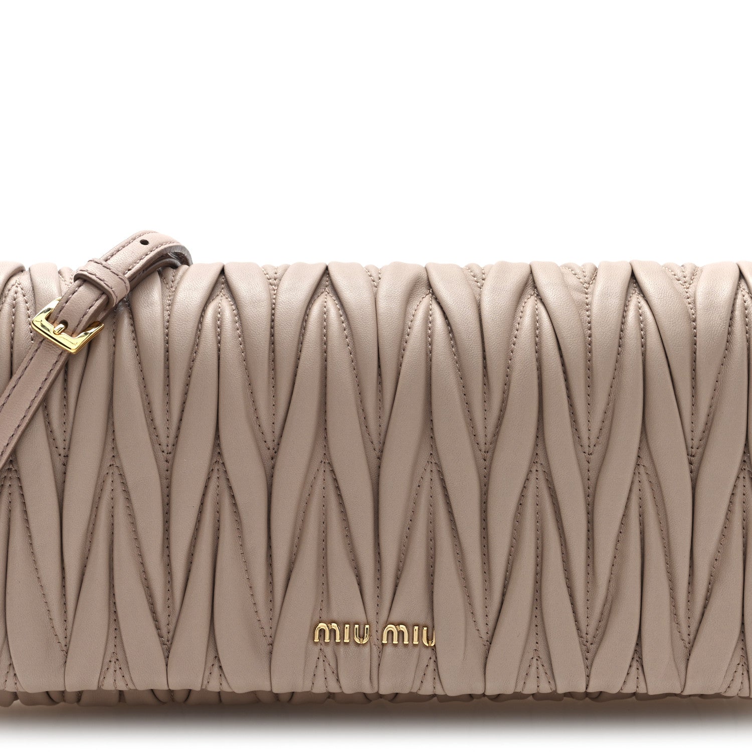 Miu Miu Nappa Matelasse Wallet On Chain Cammeo 7 of 9