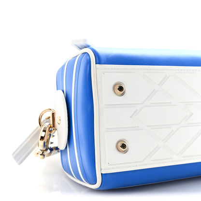 Christian Dior Calfskin Small Dior Vibe Zip Bowling Bag Blue 9 of 10