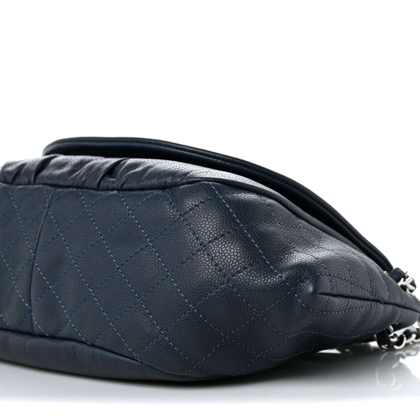 Caviar Large Half Moon Flap Navy