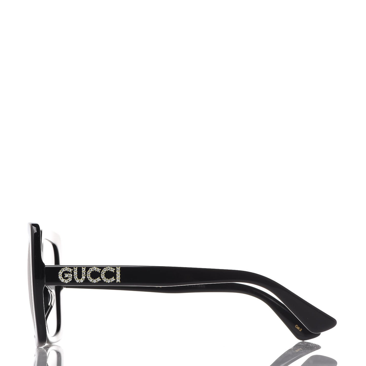Crystal Square Frame GG Sunglasses GG0418S Black