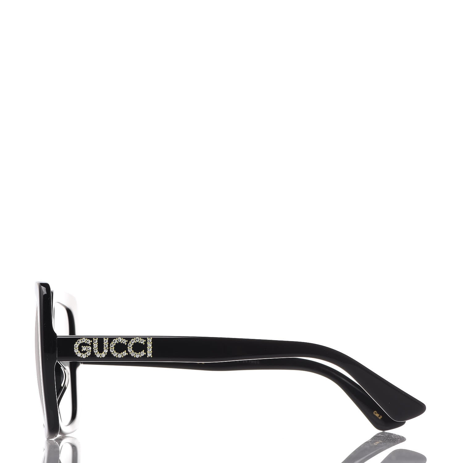 Gucci Crystal Square Frame GG Sunglasses GG0418S Black 2 of 8