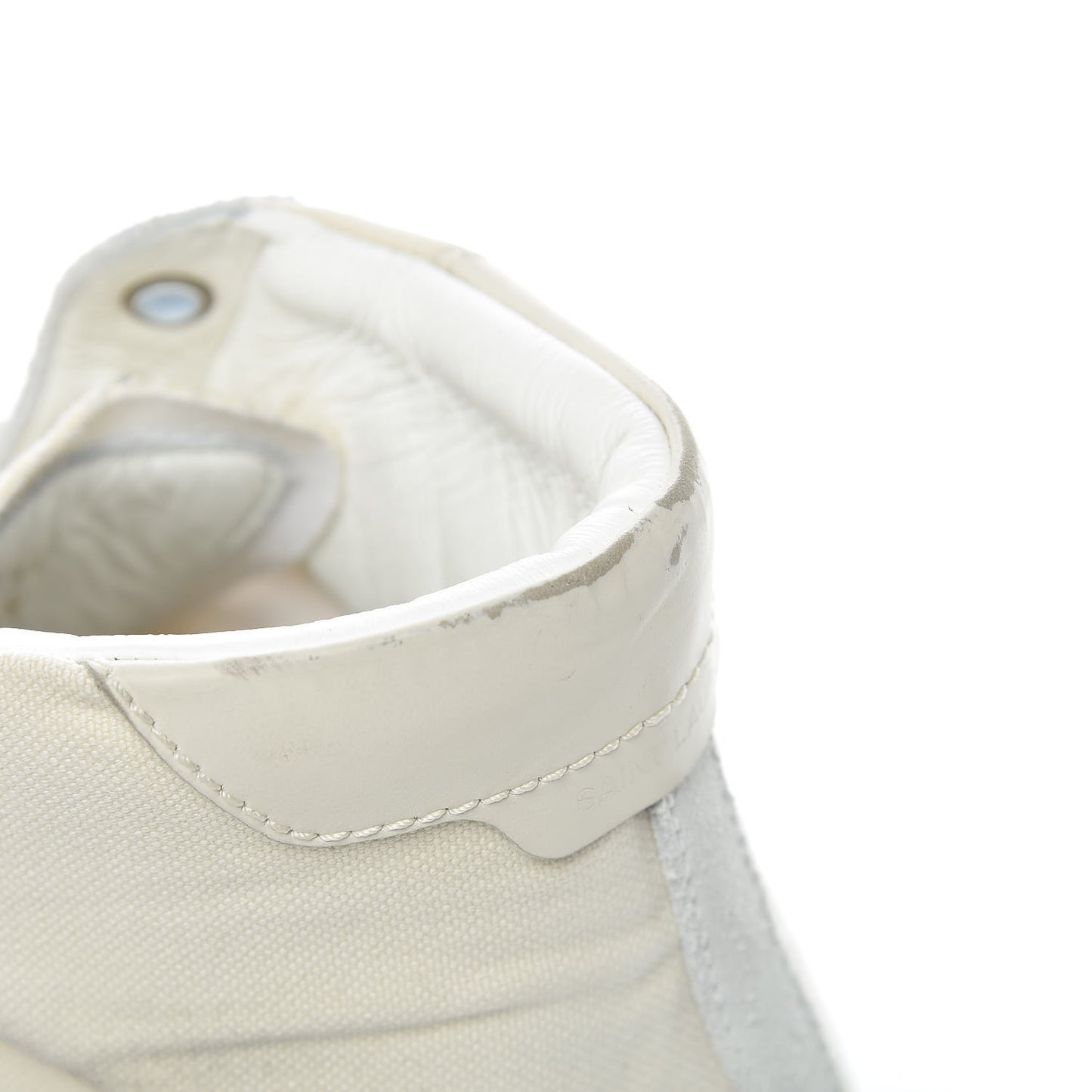 Distressed Canvas Mens Classic Court High Top Sneakers 41 Milk Panna