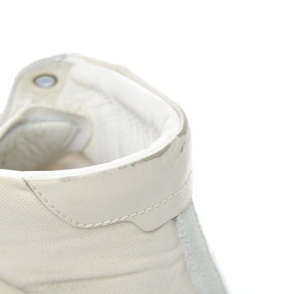 Saint Laurent Distressed Canvas Mens Classic Court High Top Sneakers 41 Milk Panna 12 of 13