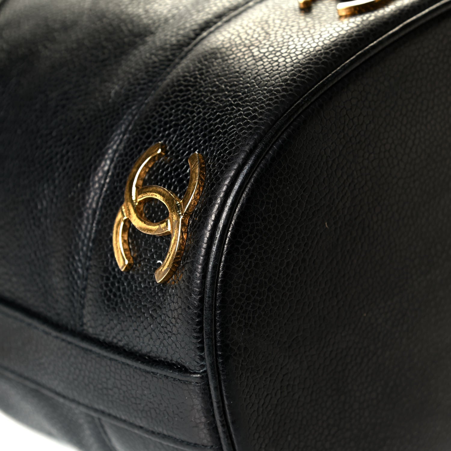 Chanel Caviar CC Drawstring Shoulder Bag Black 6 of 8