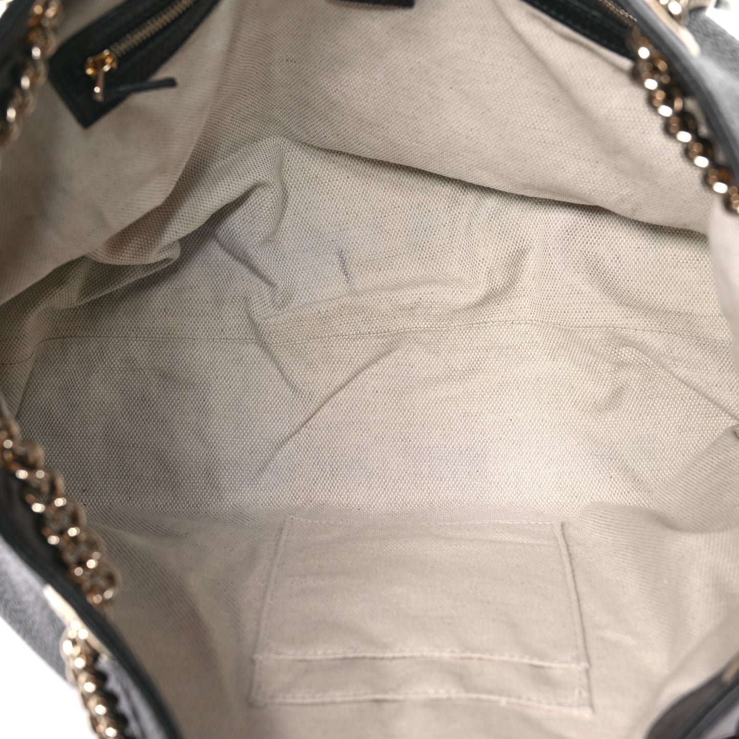 Pebbled Calfskin Medium Soho Chain Shoulder Bag Black