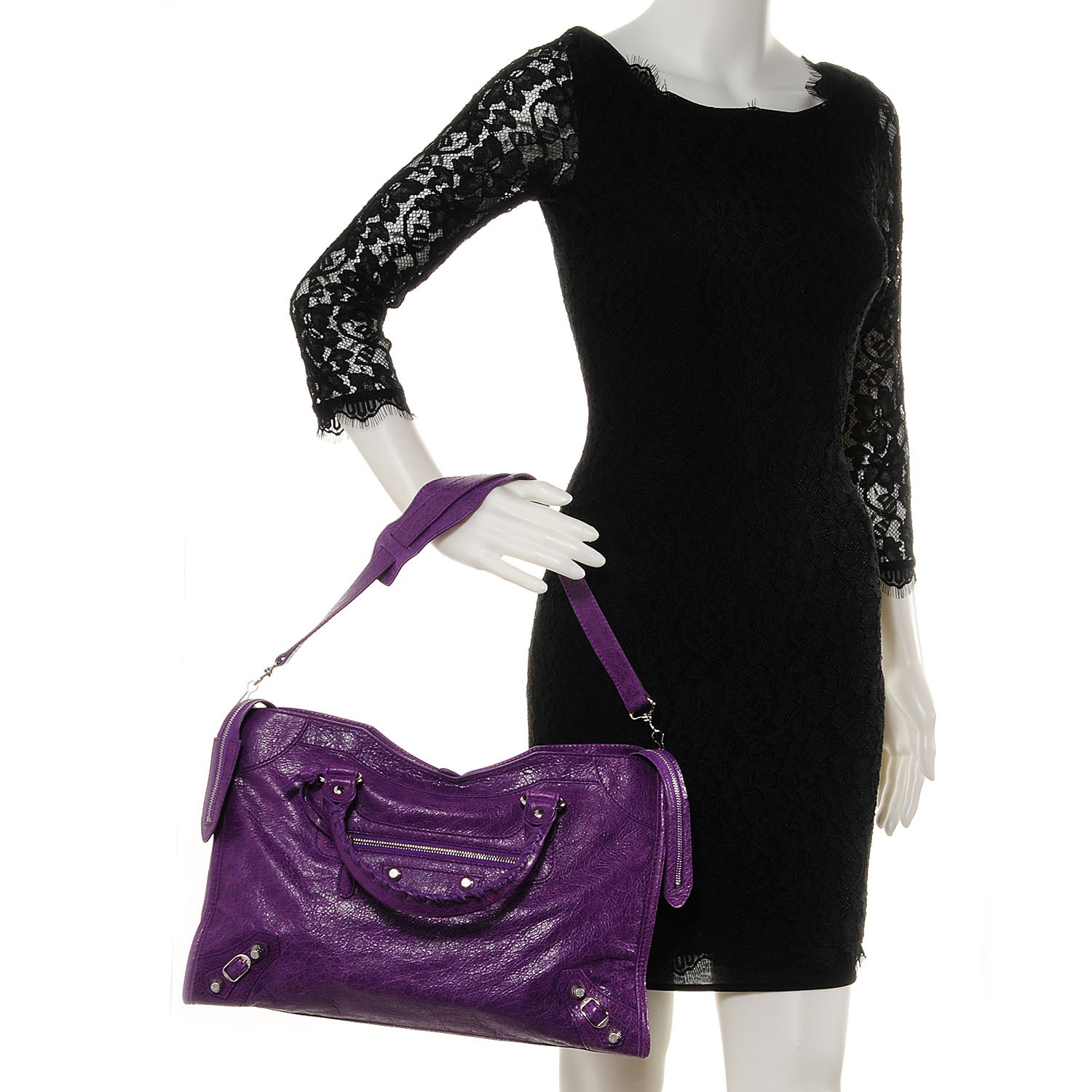 Balenciaga Agneau Giant 12 Silver Hardware City Ultraviolet 2 of 9