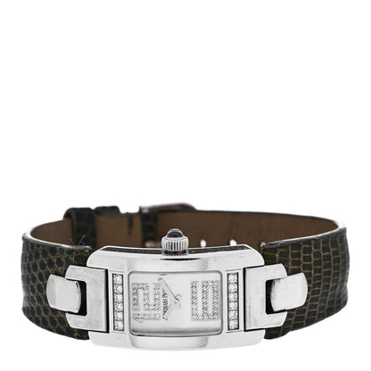 Audemars Piguet 18K White Gold Lizard Diamond Mother of Pearl 18.2mm Promesse Quartz Watch 67461BC.ZZ.A002LZ.02 2 of 7