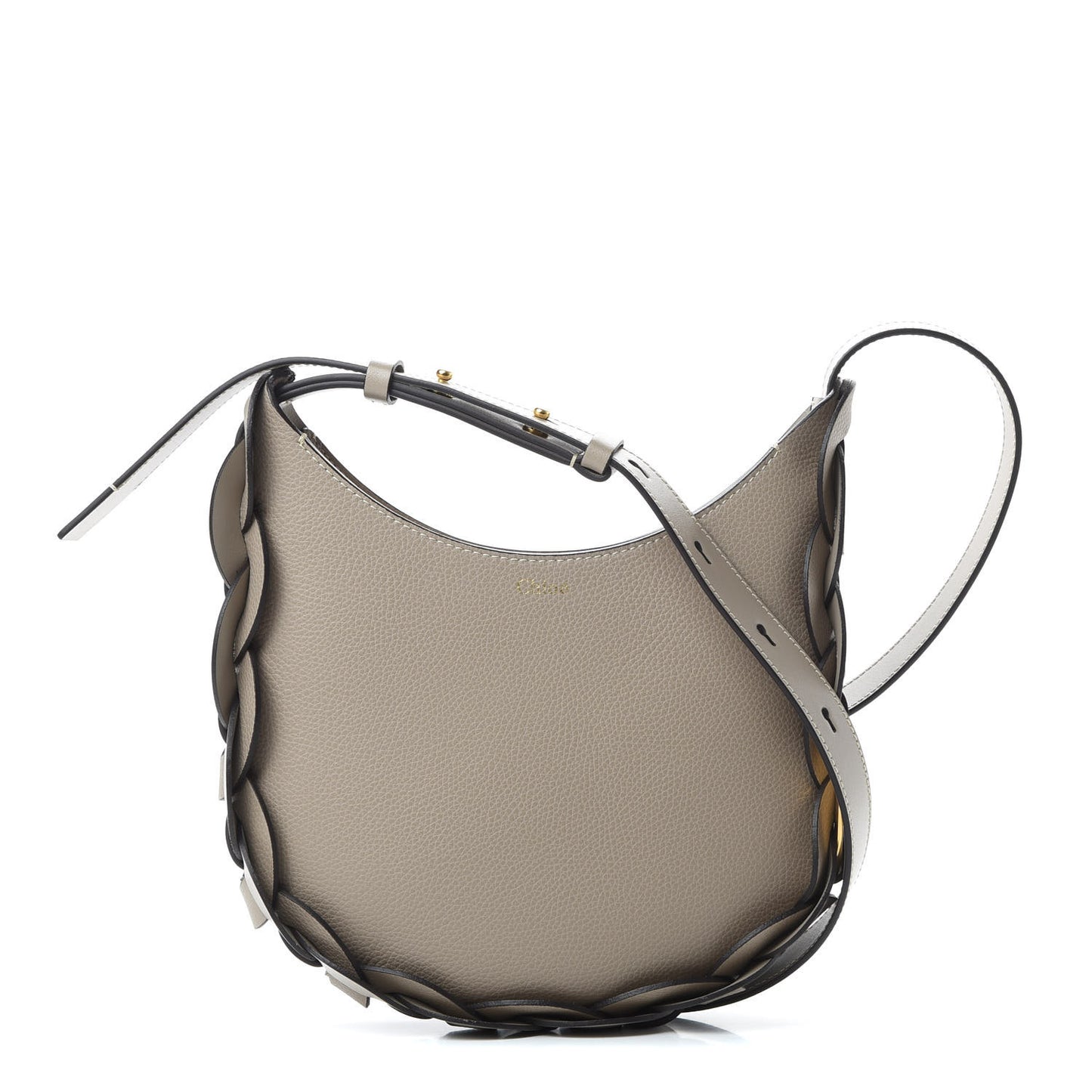 Small Grain Smooth Calfskin Small Darryl Hobo Motty Grey