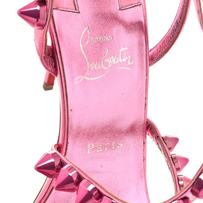 Christian Louboutin Metallic Calfskin Spikita 100 Sandals 39.5 Fuchsia 7 of 8