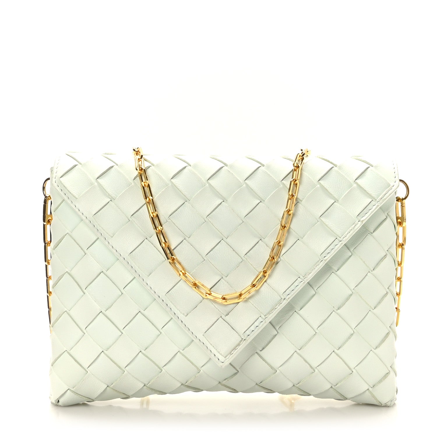 Bottega Veneta Nappa Intrecciato Origami Chain Crossbody Glacier 1 of 8