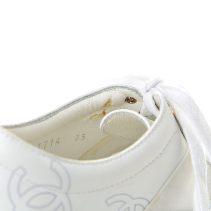 Chanel Calfskin Womens CC Sneakers 35 White 9 of 12